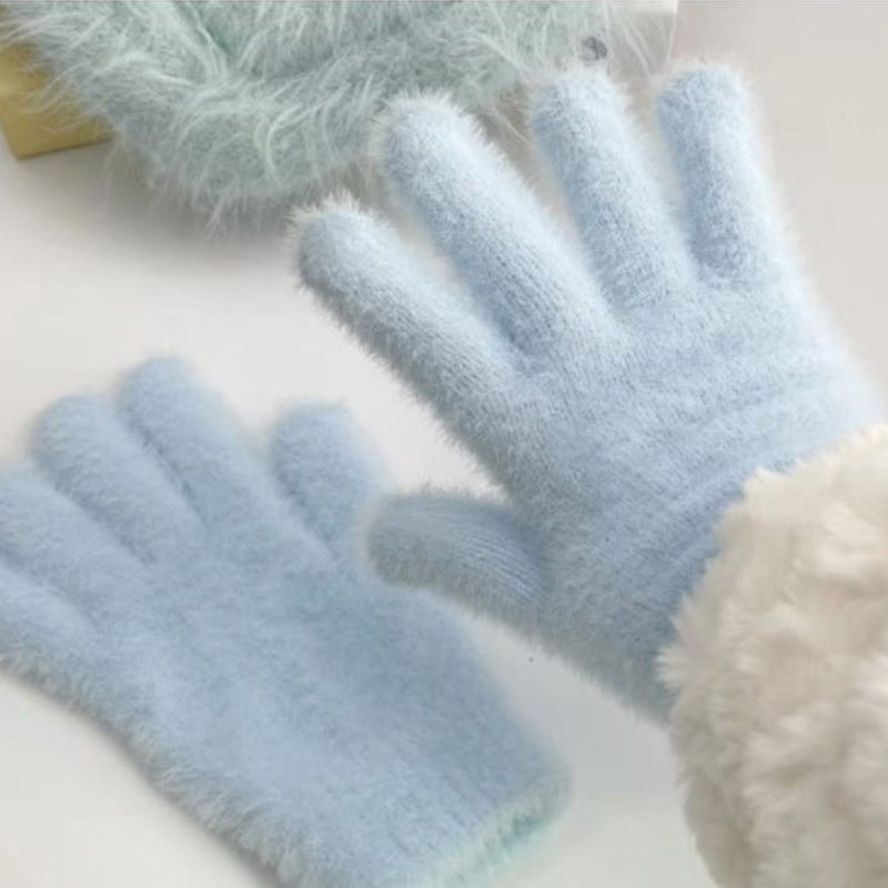 Einfarbige Warme Handschuhe