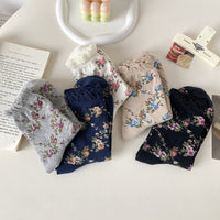 Vintage-Socken Mit Blumenmuster