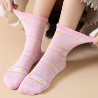 Atmungsaktive Blumensocken
