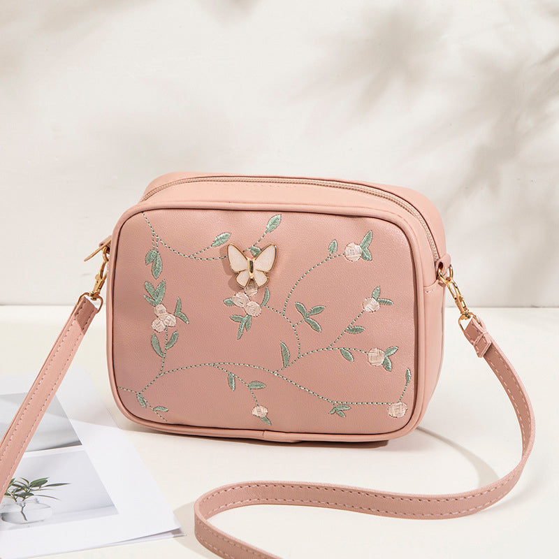 Lässige Tasche Mit Blumenstickerei