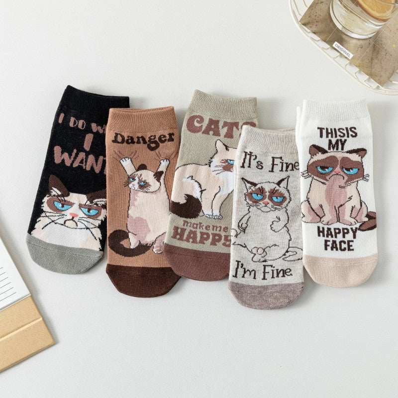 Kreative Socken Mit Katzenprint