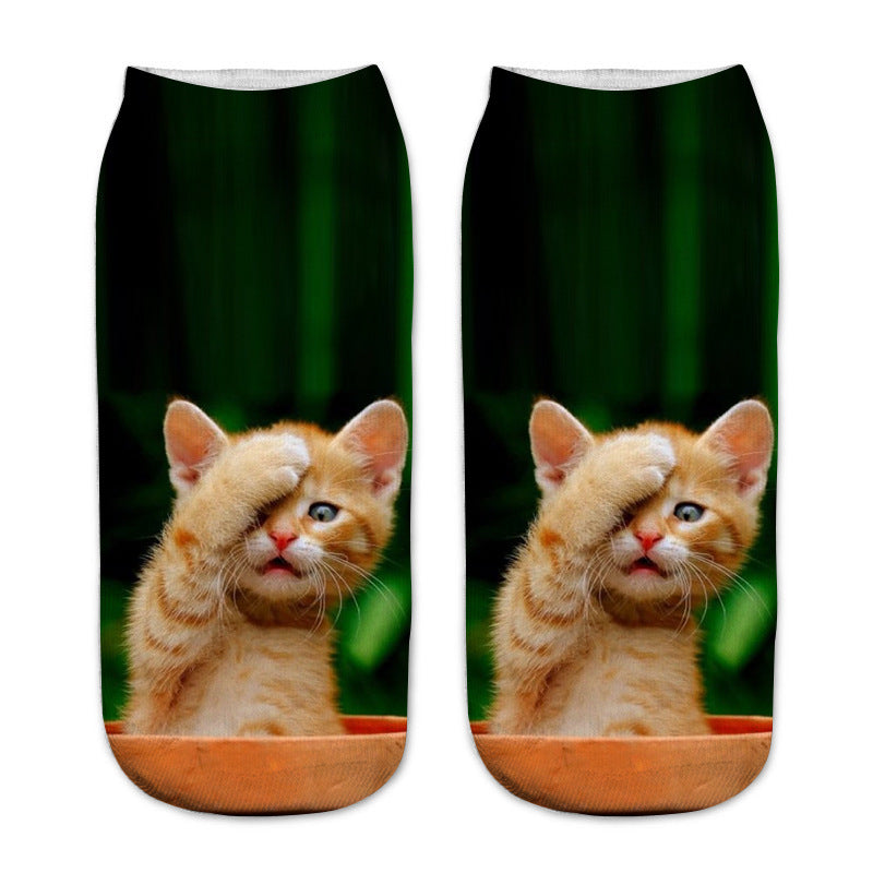 Kreative Socken Mit Katzenmuster