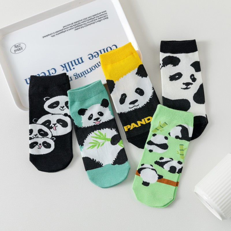 Lässige Socken Mit Panda-Muster