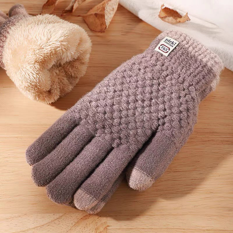 Warme Strickhandschuhe