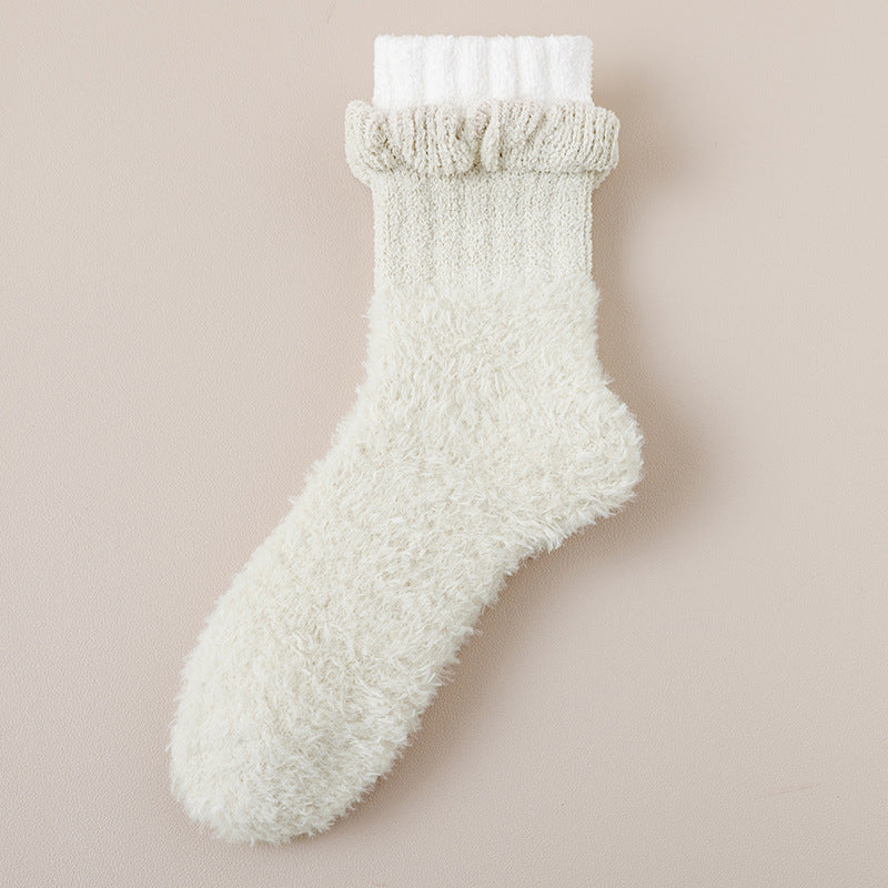 Warme Plüschsocken