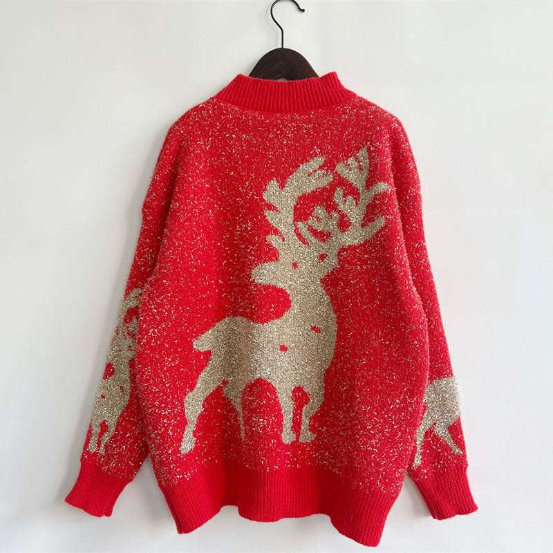 Lässiger Weihnachtlicher Strickpullover