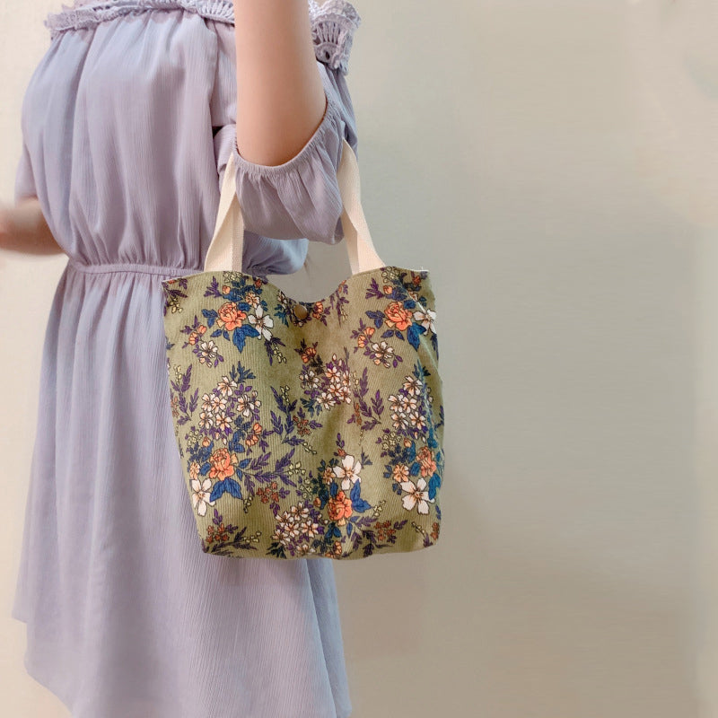 Vintage-Tasche Mit Blumendruck