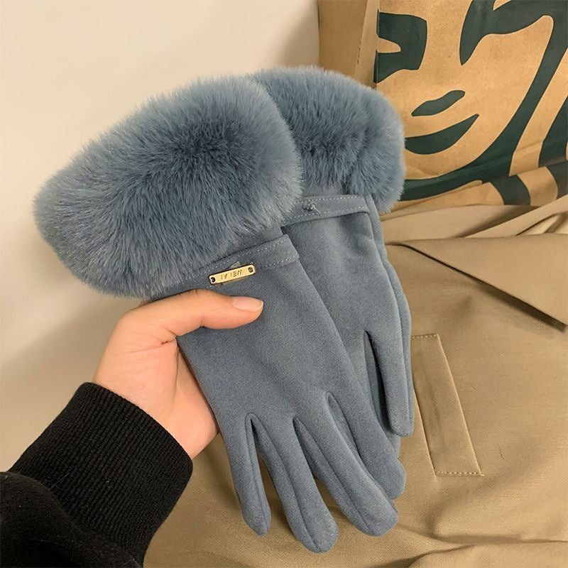 Einfarbige Warme Handschuhe