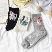 Socken Mit Cartoon-Katzen
