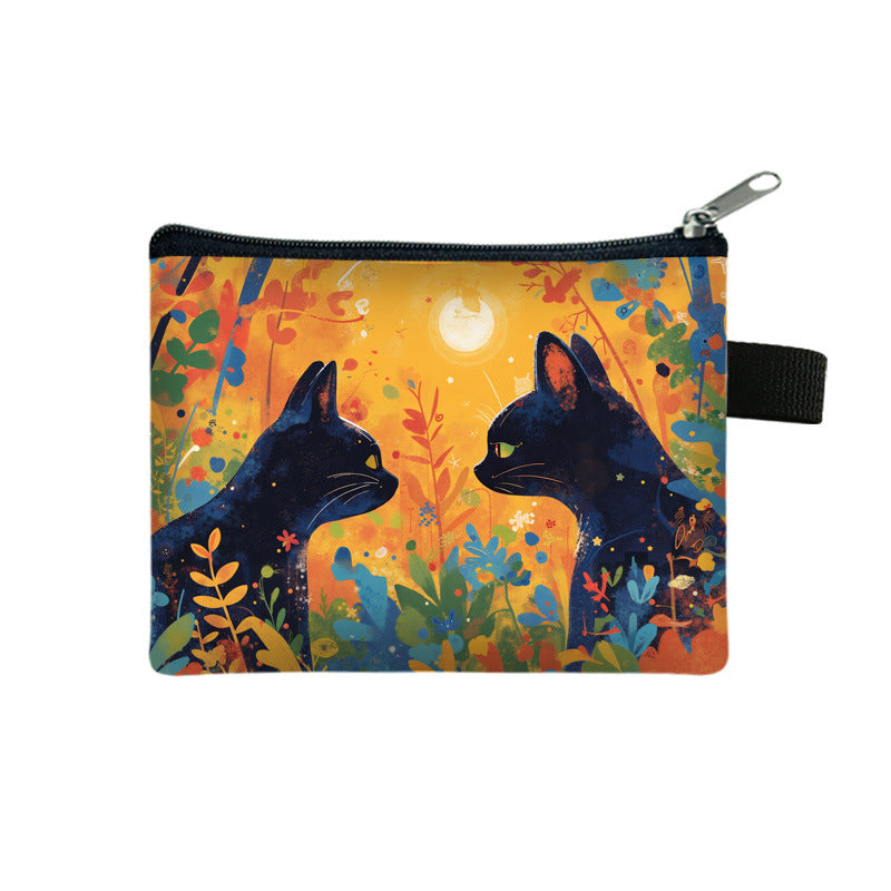 Geldbörse Mit Cartoon-Katze