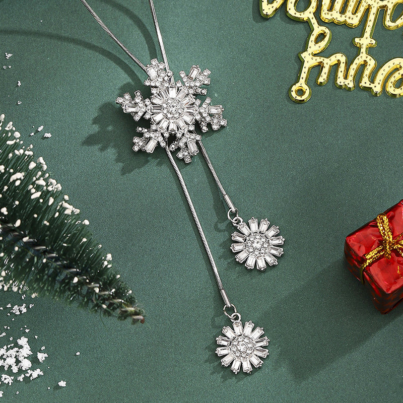 Schneeflocken-Anhänger-Halskette