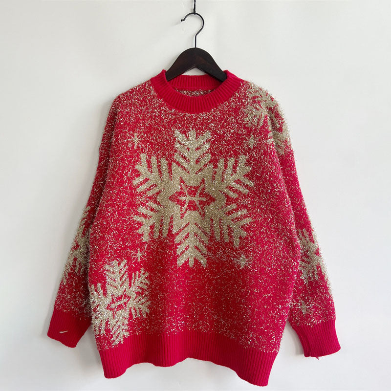 Lässiger Weihnachtlicher Strickpullover