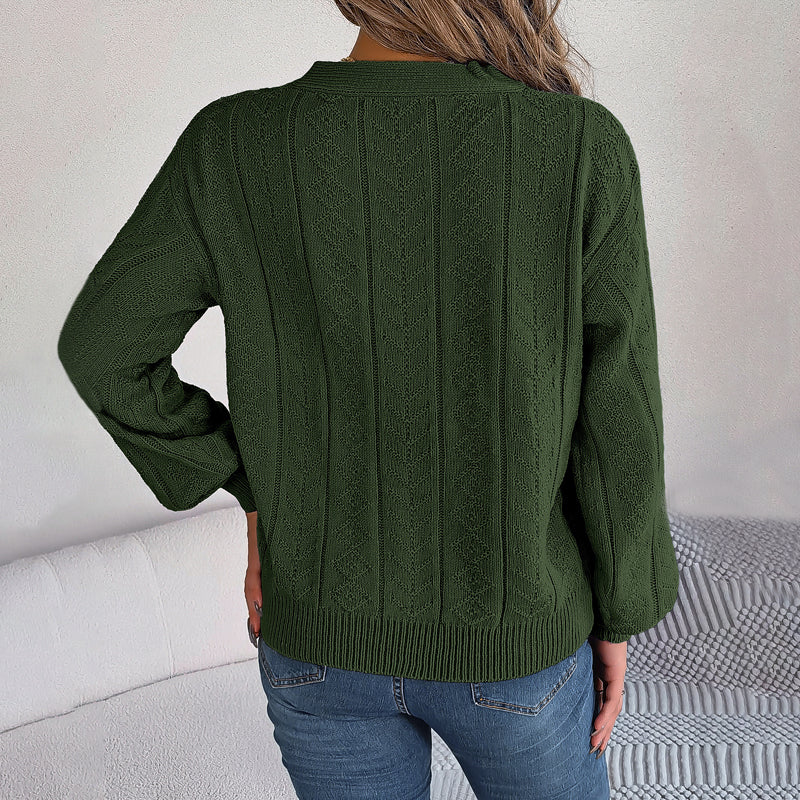 Lässiger Zopfstrickpullover