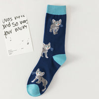 Vintage-Socken Mit Katzen-Print