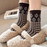 Warme Socken Mit Blumenmuster