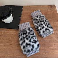 Warme Handschuhe Mit Leopardenmuster