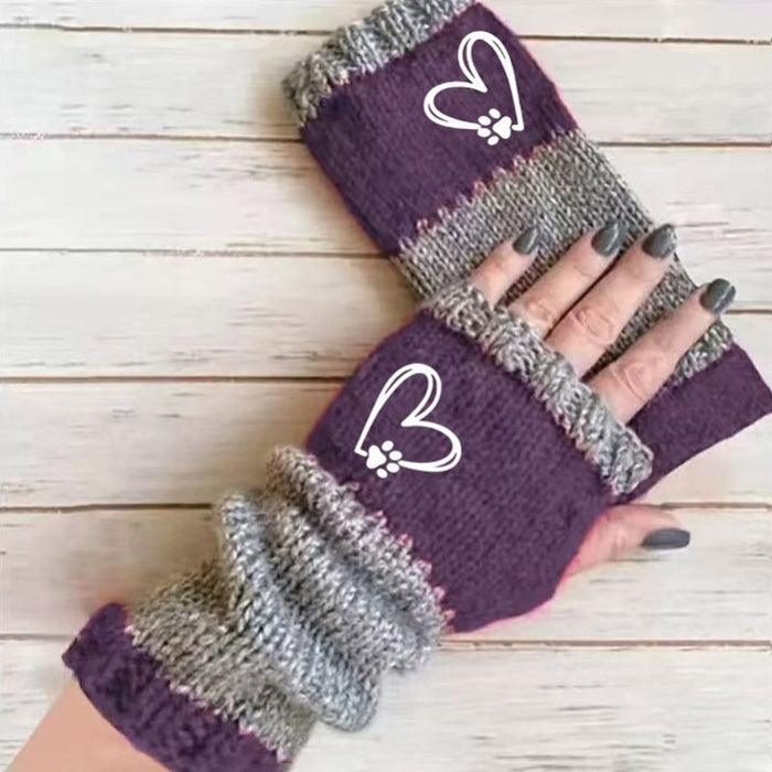 Warme Handschuhe Mit Herzmuster