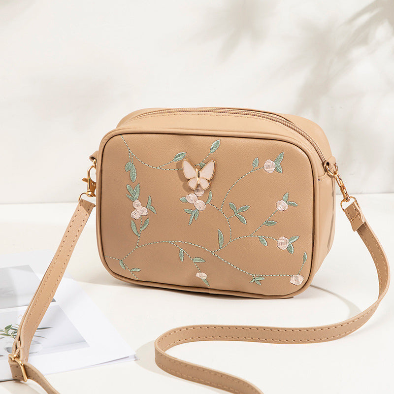 Lässige Tasche Mit Blumenstickerei