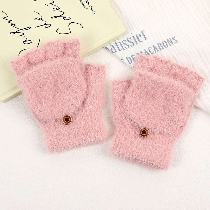 Einfarbige Warme Handschuhe