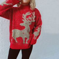 Lässiger Weihnachtlicher Strickpullover