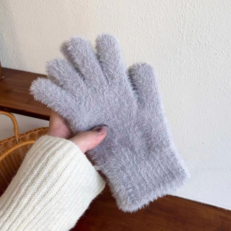 Einfarbige Warme Handschuhe