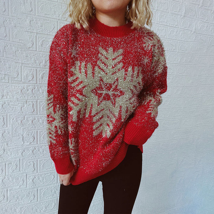 Lässiger Weihnachtlicher Strickpullover