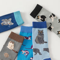 Vintage-Socken Mit Katzen-Print