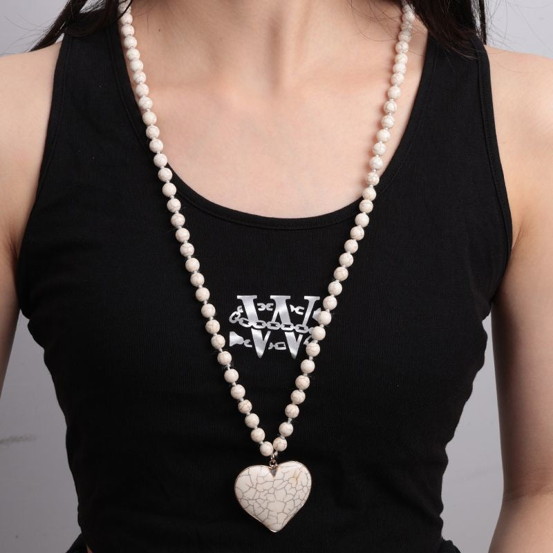 Böhmische Perlen-Anhängerhalskette