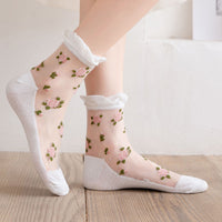 Atmungsaktive Blumensocken