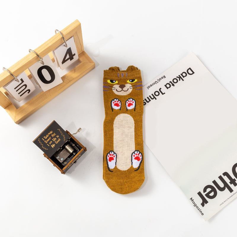 Socken Mit Cartoon-Katze