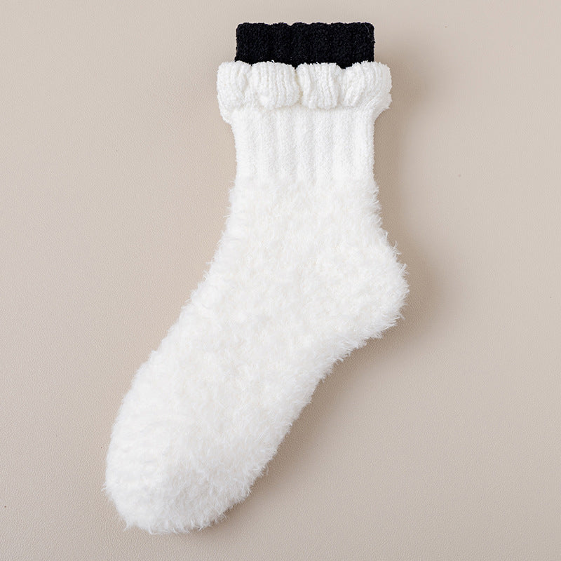 Warme Plüschsocken