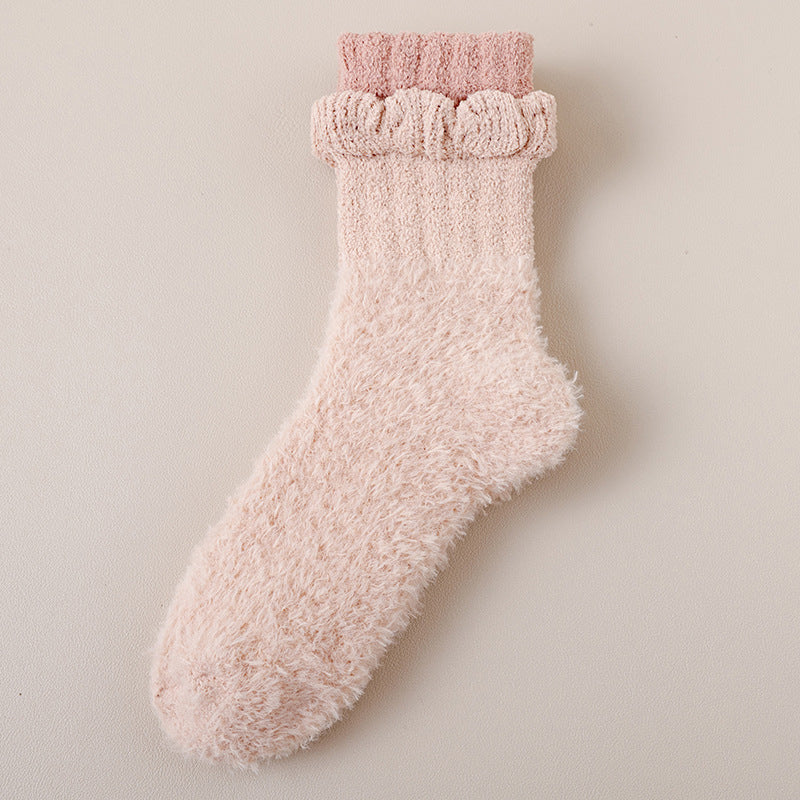 Warme Plüschsocken