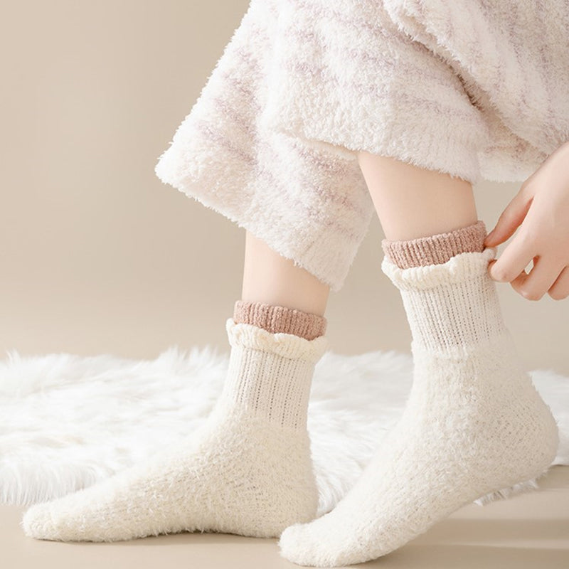 Warme Plüschsocken