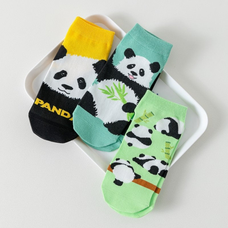 Lässige Socken Mit Panda-Muster