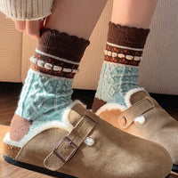 Warme Socken Mit Blumenmuster