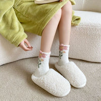 Warme Blumensocken