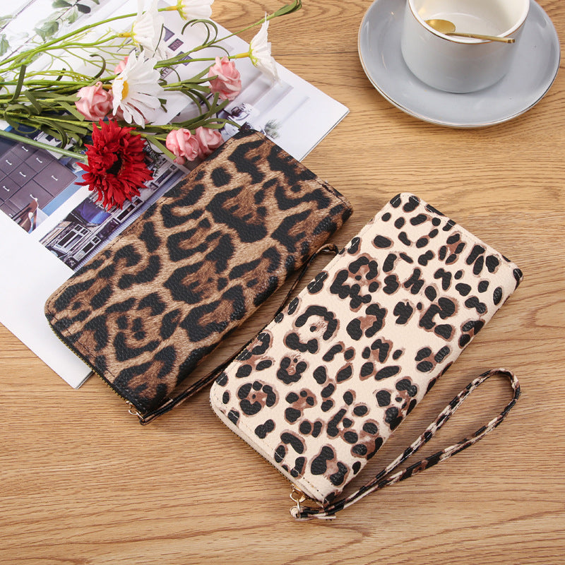 Vintage Geldbörse Mit Leopardenmuster