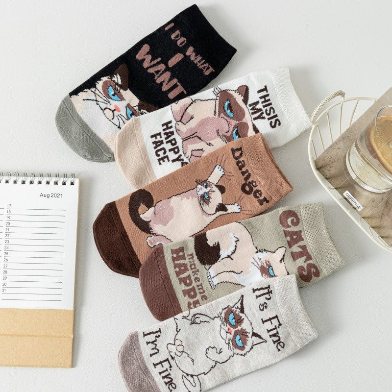 Kreative Socken Mit Katzenprint