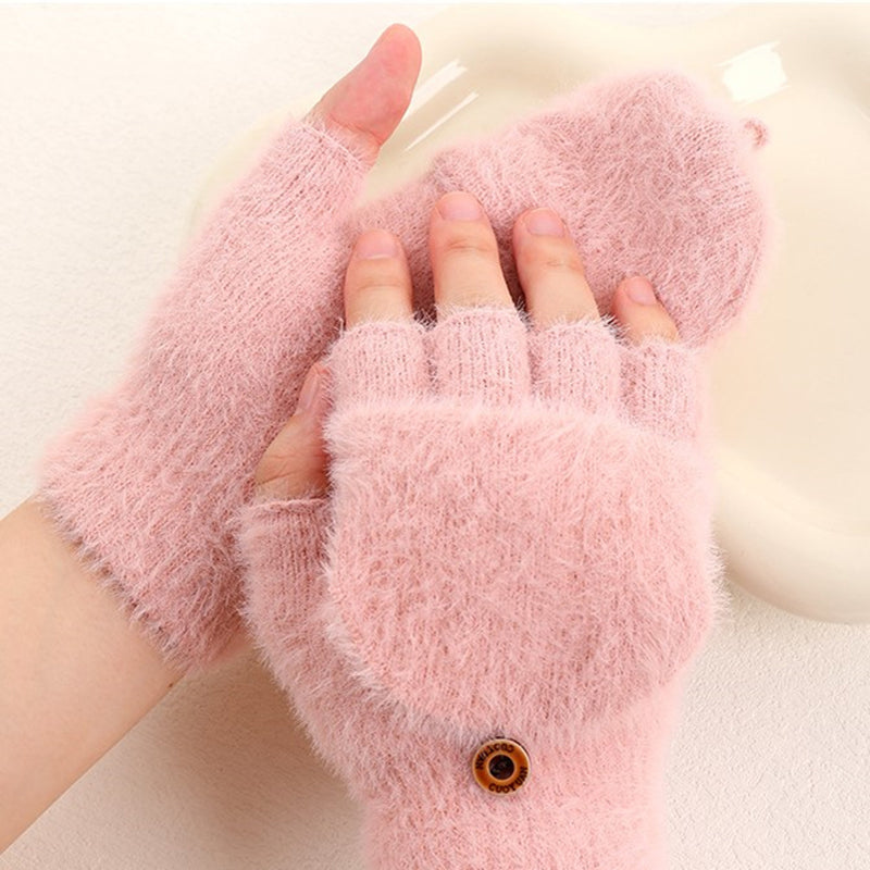 Einfarbige Warme Handschuhe
