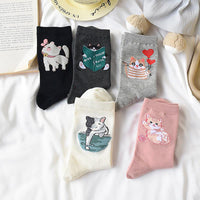 Socken Mit Cartoon-Katzen