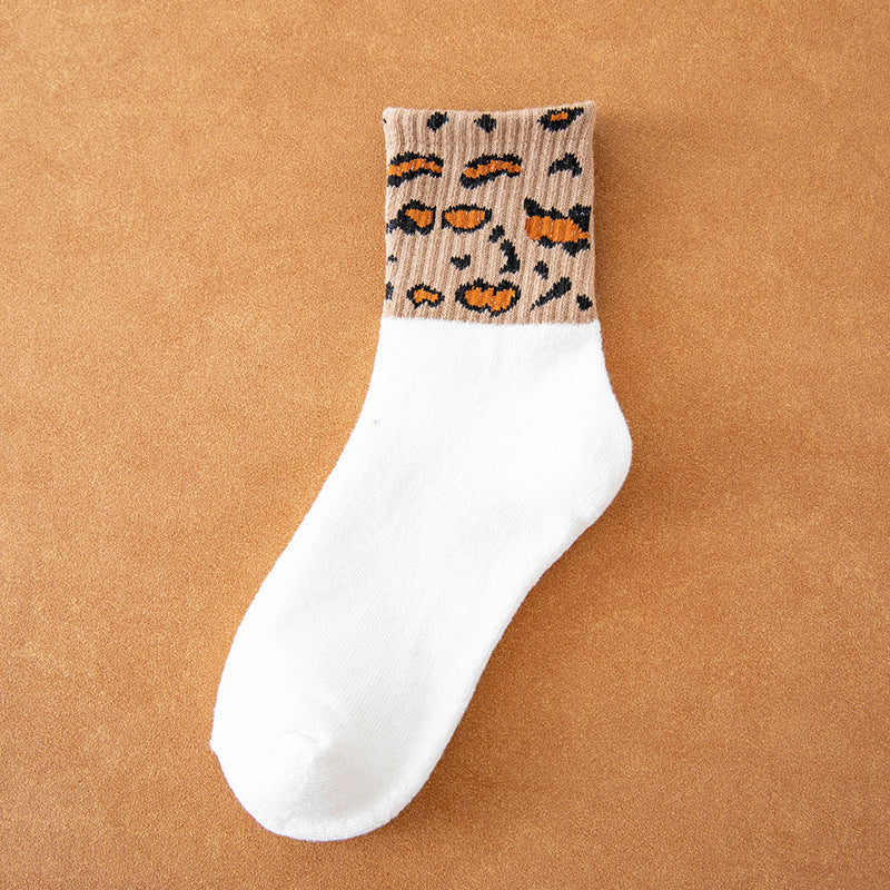 Warme Socken Mit Leopardenmuster