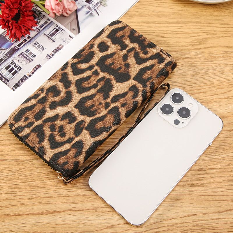 Vintage Geldbörse Mit Leopardenmuster
