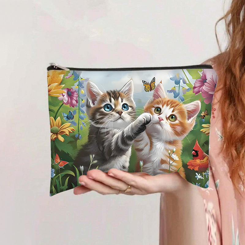Lässige Tasche Mit Katzenmuster