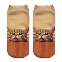 Kreative Socken Mit Katzenmuster