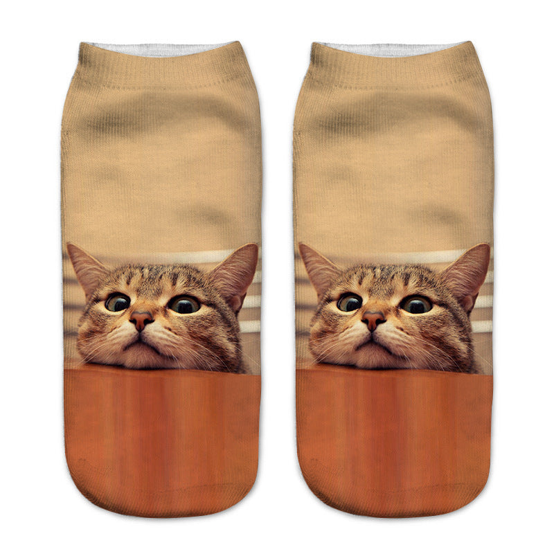 Kreative Socken Mit Katzenmuster