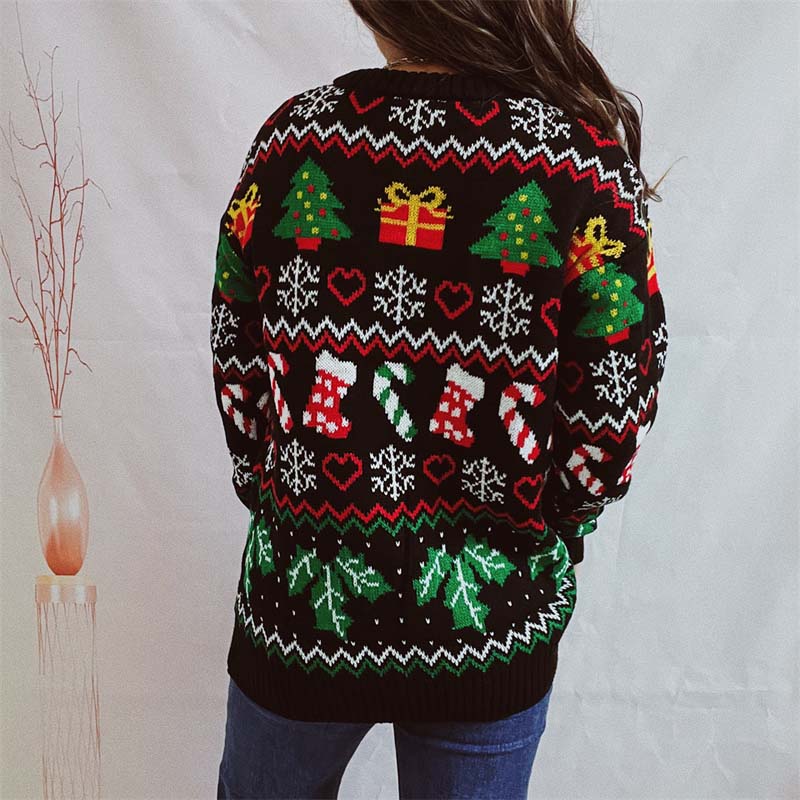 Lässiger Weihnachtlicher Strickpullover