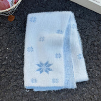 Warmer Schal Mit Schneeflockenmuster