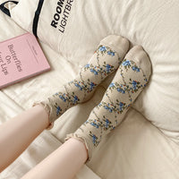 Vintage-Socken Mit Blumenmuster