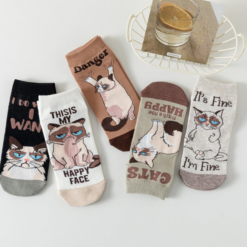 Kreative Socken Mit Katzenprint