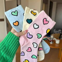 Lässige Socken Mit Herz-Print